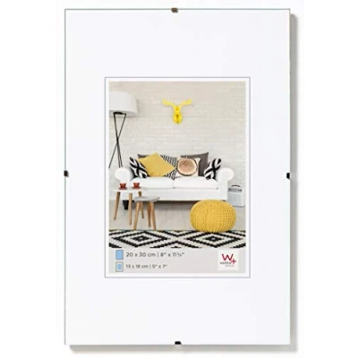 Afbeelding van walther design fotolijst helder glas30 x 30 cm frameloze schilderijhouder RB330K