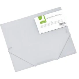 Afbeelding van Q connect Elastomap, A4, 3 Kleppen En Elastieken, Transparant Pp, Elastomap