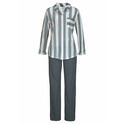 Afbeelding van VIVANCE Pyjama &#039;Dreams&#039; basaltgrijs / wit
