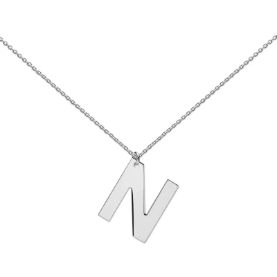 Afbeelding van Heart to Get Big Initial letter N Ketting LB155INN16S