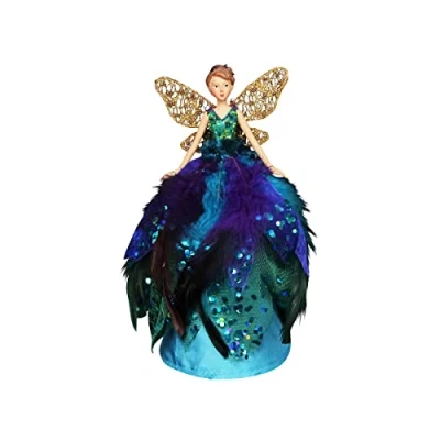 Afbeelding van Pauw Engel Fairy Kerstboom Topper Decoratie (18 cm) by Gisela Graham