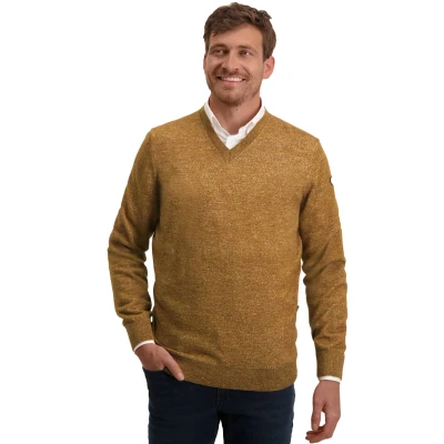 Afbeelding van State Of Art Trui V Hals Oranje Melange maat L Heren met Regular fit Pasvorm Polyester