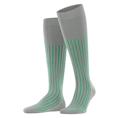 Afbeelding van FALKE Heren Kniekousen Shadow M KH Katoen Lang gedessineerd 1 Paar, Grijs (Light Grey 3227), 39 40