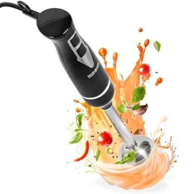 Afbeelding van Duronic HB35B Elektrische Handblender Staafmixer 350W Pureerstaaf met roestvrijstalen lemmet 2 snelheden Ergonomische handmixer Ideeal voor Soep Gebak Puree Fruit Groenten