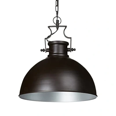 Afbeelding van Relaxdays hanglamp industrieel bruin hangende lamp plafondlamp pendellamp eetkamer