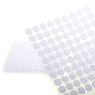 Afbeelding van TUKA i AKUT 900 Stuks 10mm Klittenbandpunten Zelfklevend, Sterk en Robuust, Haak + Lus Stippen, 450 Paar Klevende Klittenband Rondjes, Wit, TKB5025 White