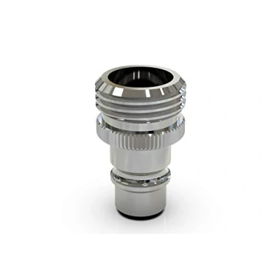 Afbeelding van ABA Beul 10055.004.6 Schroefdraadstekker met buitendraad G 1/2 voor waterkoppeling systeem 1/2, verchroomd