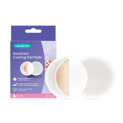 Afbeelding van Lansinoh Soothies ® Cooling Gel Pads Borstvoeding Verzacht en beschermt gebarsten tepels Herbruikbaar tot 3 dagen met opbergbakje Borstpads Zwangerschapspijn Tepelverlichting