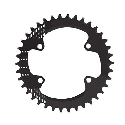 Afbeelding van Tbest Plato 34 96 bcd, smalle brede ketting mm BCD 32T 34T 36T 38T fiets enkele ring beschermer compatibel M6000 m7000 M8000 mountainbike (38T zwart)