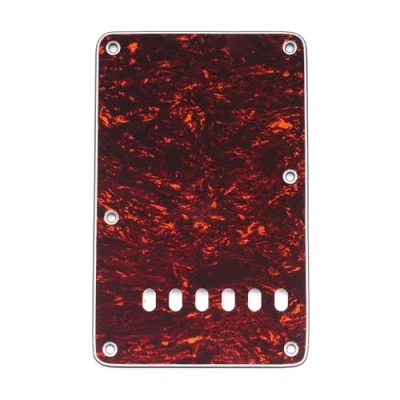 Afbeelding van Musiclily Vintage stijl Strat Tremolo Backplate voor Fender USA/Mexican Standard Stratocaster Moderne Stijl, 4 laags Red Tortoise
