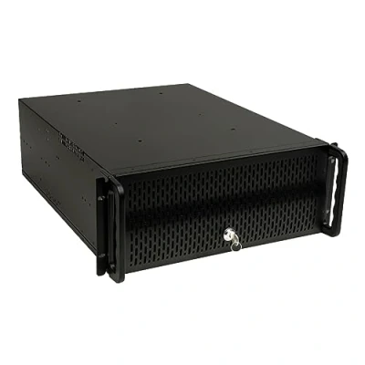 Afbeelding van UNYKAch uk 4129 rack behuizing zwart PC (plank, SGCC, Secc, ATX, Micro 4U, Zwart, RoHS, CE)