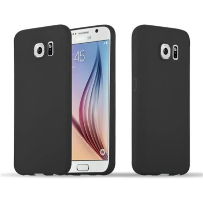 Afbeelding van Cadorabo Hoesje geschikt voor Samsung Galaxy S6 in CANDY ZWART Beschermhoes TPU silicone Case Cover