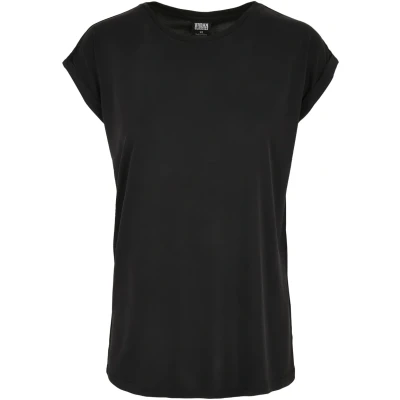 Afbeelding van Urban Classics Extended Shoulder Tshirt basic, Dames, Maat: XXL, Schwarz