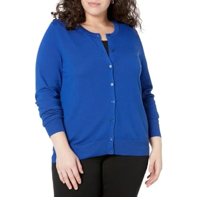 Afbeelding van Amazon Essentials Women&#039;s Lichtgewicht vest met ronde hals (verkrijgbaar in grote maten), Helderblauw, M