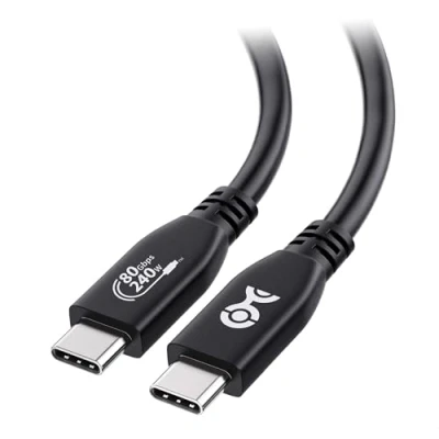 Afbeelding van Cable Matters USB IF gecertificeerde 80Gbps USB4® kabel in zwart 1,2 m