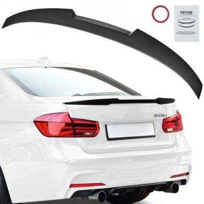 Afbeelding van VEVOR GT Wing Car spoiler, 48 inch compatibel met BMW F30 2012 2018, ABS materiaal hoge sterkte, bakverf, achterspoilervleugel voor auto&#039;s, glanzend zwart