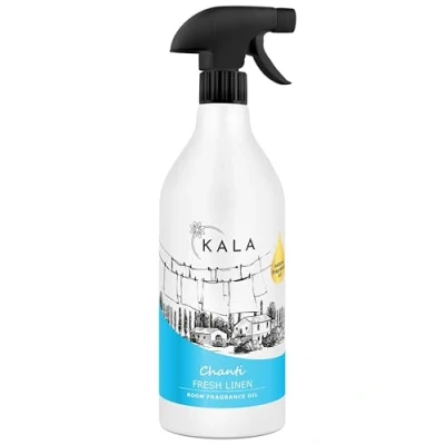 Afbeelding van KALA Luchtverfrisser met Geuroliespray CHANTI Actieve Neutralisator, Kamergeurspray Geurneutralisator, De Geur Blijft 48 Uur Hangen Fresh Linen geur, 1000 ml