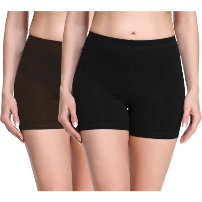 Afbeelding van Merry Style Dames Leggings Shorts Korte Viscose Wielershorts 2Pack MS MS10 283 LE 2P Zwart/Bruin (2Pack) XS
