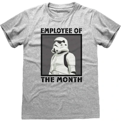 Afbeelding van Henry Tiger STAR WARS Employee OF THE Month Tshirt print, Heren, Maat: Large, Heather grey