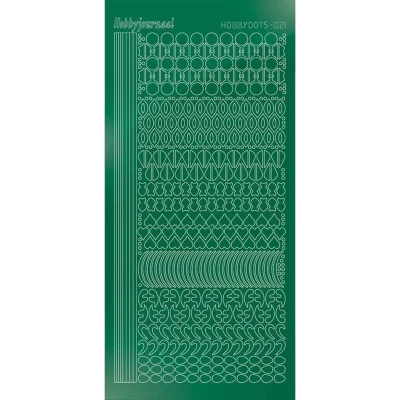 Afbeelding van Hobbydots sticker Mirror Christmas Green 10 stuks