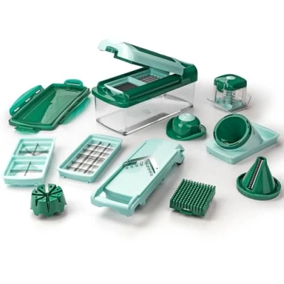 Afbeelding van Genius Nicer Dicer Fusion Smart Julietti, Allessnijder, 16 Delen, Muntgroen