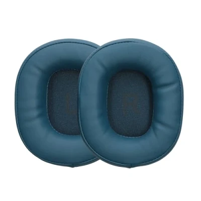Afbeelding van kwmobile 2x oorkussens compatibel met OneOdio A70 Earpads voor koptelefoon Kunstleer en schuim in donkerblauw