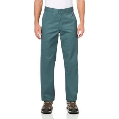 Afbeelding van Dickies Heren korte mouw werkshirt grote en lange knoop, Lincoln Groen, 4XL maten