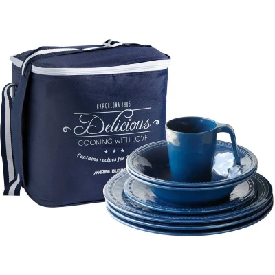 Afbeelding van Scheepsservies Harmony Blue Set 24 Delig