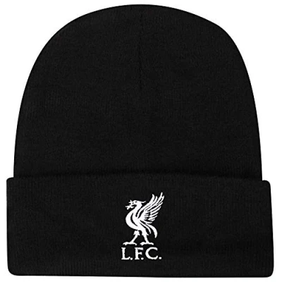Afbeelding van LFC Officiële Liverpool voetbalfans Bronx hoed met geborduurde kuif (100% acryl) zwart