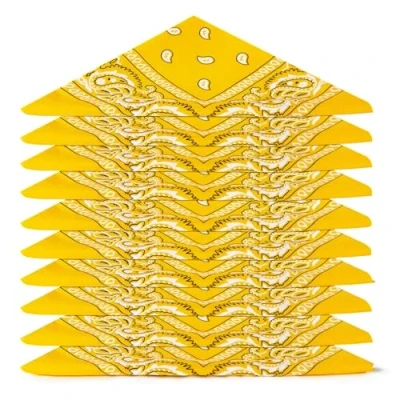 Afbeelding van BANDANA Stuks Mango Oranje Paisley Motief 100% Katoen Superieure Dikte 20 Exclusieve Kleuren