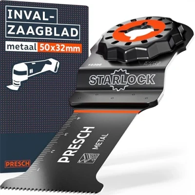 Afbeelding van Presch Multitool zaagblad Metaal 50x32mm Starlock voor snel wisselen Precies werken met dankzij geoptimaliseerd tandprofiel &amp; offset zaagbladvorm accessoire