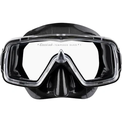 Afbeelding van Cressi Sirena, duikmasker, uniseks, volwassenen, zwart/transparant, eenheidsmaat