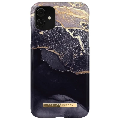 Afbeelding van Apple iPhone 11 Hoesje Kunststof iDeal of Sweden Hardcase/Backcover Golden Twilight Marble Telefoonhoesje