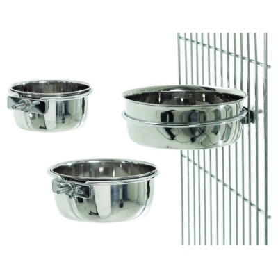 Afbeelding van Duvoplus Voerbak Vogel Eetkom Inox + 1 Vijs S 330ml Ø9,5cm 1st