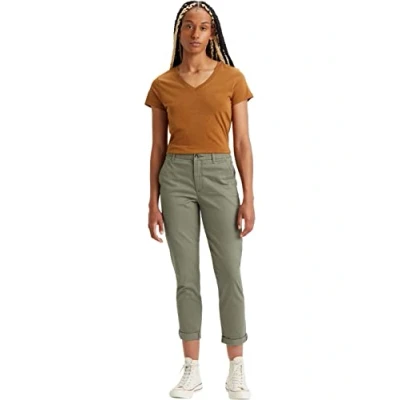 Afbeelding van Dockers Weekend Regular Slim Ankle Fit Chino Broek Groen 26 / XL Vrouw