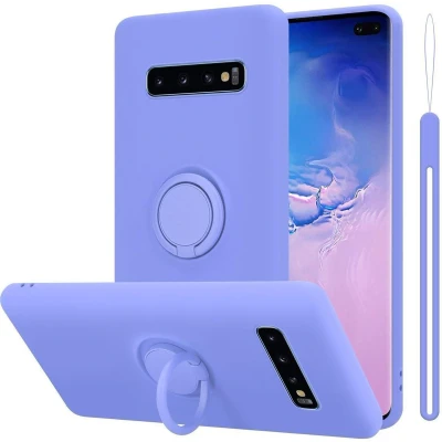 Afbeelding van Cadorabo Hoesje geschikt voor Samsung Galaxy S10 PLUS in LIQUID LICHT PAARS Beschermhoes van TPU silicone Case Cover