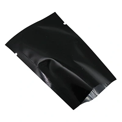 Afbeelding van WACCOMT Verzegelbare zakken, 200 stuks, gekleurd, Mylar folie, opening aan de bovenkant, vacuüm, hitteverzegelbare zakken voor levensmiddelen, verpakking met scheurinkepingen (zwart, 6 x 9 cm)