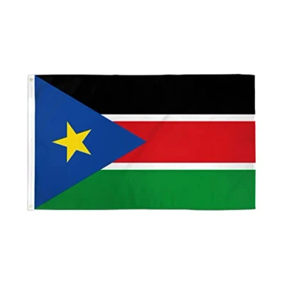 Afbeelding van Zuid Sudanese vlag 150x90 cm vlaggen 90 x 150 Banner 3x5 ft Hoge kwaliteit AZ FLAG