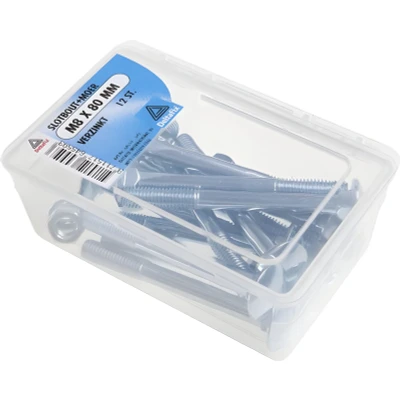 Afbeelding van Deltafix Slotbout + Moer M8x30mm 20 stuks