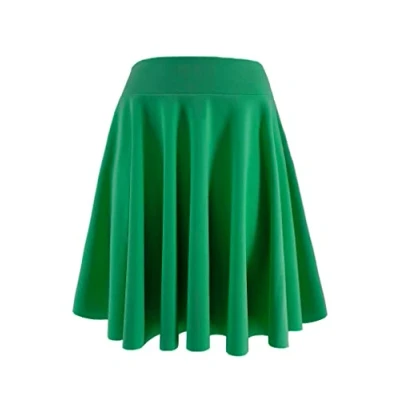 Afbeelding van JOPHY &amp; CO. Damesrok, plooirok, midi, veelzijdig, elastische tailleband (artikelnummer 7089), Groen, 3XL
