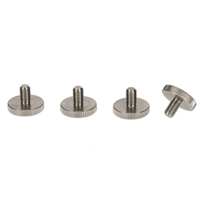 Afbeelding van PrecisionGeek Gekartelde Duim Schroeven Roestvrij Staal M6 x 10mm (20mm dia) Handgreep (Set van 4), Zilver