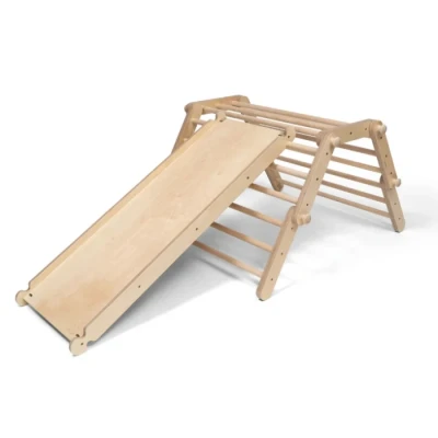 Afbeelding van Ette Tete Fipitri klimrek van hout met gljbaan Indoor voor kinderen