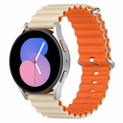 Afbeelding van Garmin Vivoactive 5 / 3 Ocean Style bandje Beige oranje