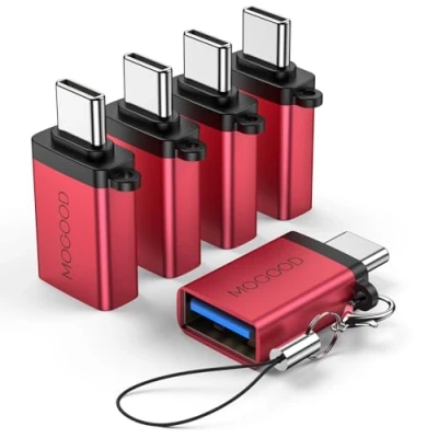 Afbeelding van MOGOOD USB C naar Adapter, Adapter USB, Mannelijk 3.0 Vrouwelijke Converter Compatibel met Laptops, Mobiele Telefoon, Power Banks en andere apparaten Type