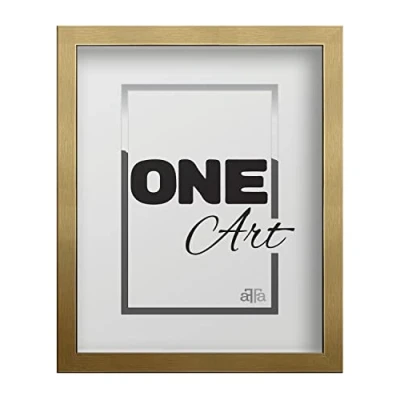 Afbeelding van aFFa frames, Hekla, MDF fotolijst, onderhoudsvriendelijk, rechthoekig, met acrylglas front, goud, 40 x 60 cm