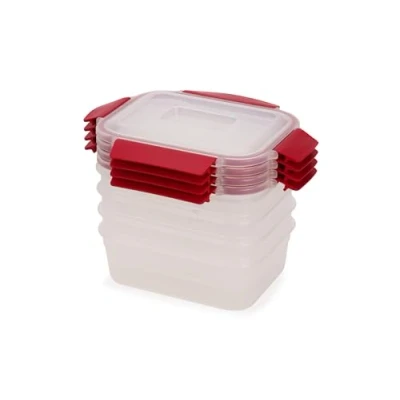 Afbeelding van Joseph Nest Lock Rechthoekige 4 delige Bewaardozen Set, Ruimtebesparend, Luchtdichte, Lekvrije Deksel, BPA vrij, 1.1L