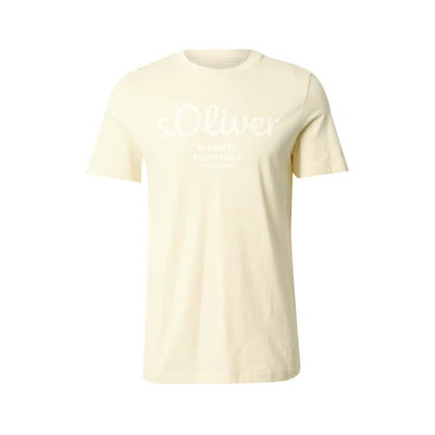 Afbeelding van s.Oliver Kurzarm Tshirt print, Heren, Maat: XXL, Vanille