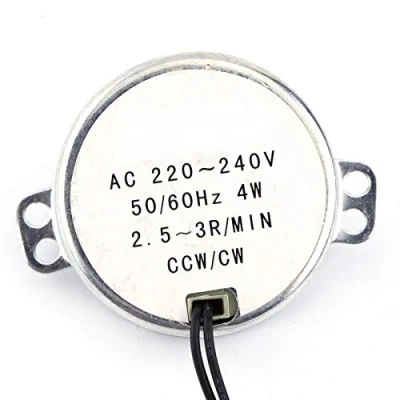 Afbeelding van Synchrone Motor Motorreductor AC 220 240V 4W CW/CCW Synchroonmotor 50 / 60Hz voor Elektrische Ventilator Roterende Motor(2.5 3RPM)