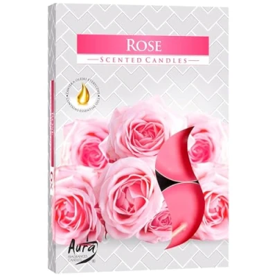 Afbeelding van Bispol Scented Tealights Rose 6p.
