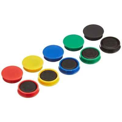 Afbeelding van Q Connect 936231 magneet, gecoat, hard plastic, 25 mm, verschillende kleuren